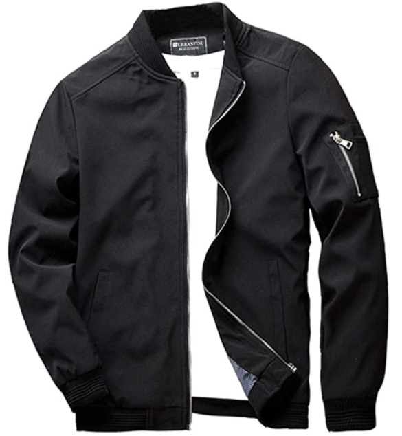 LIGHTWEIGHT BOMBER JACKET - Black