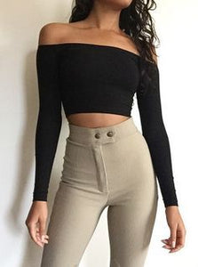 Little Black Off the Shoulders Top